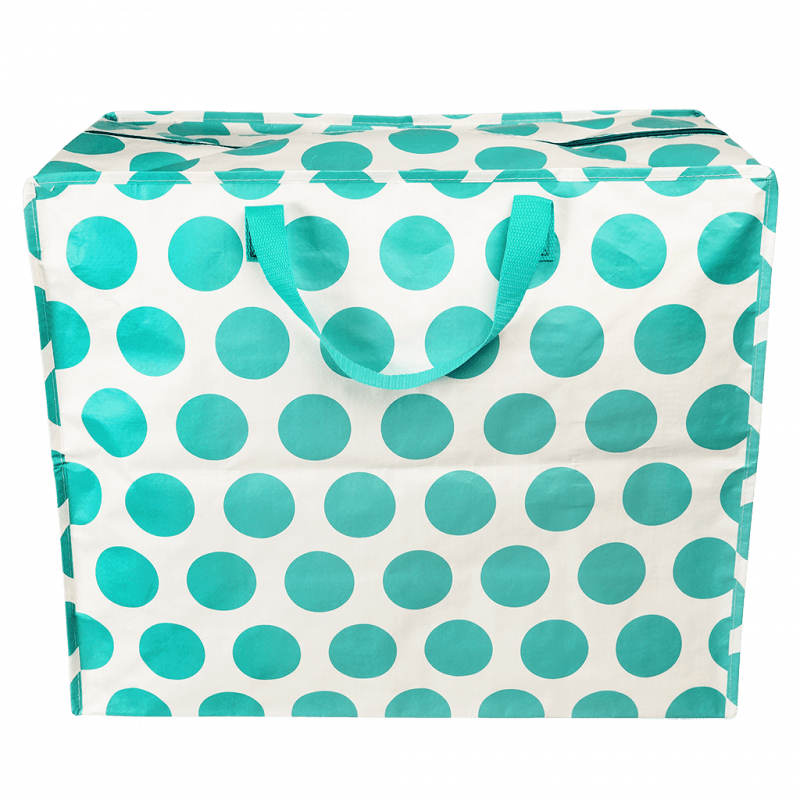 Rex London Jumbo Storage Bag - Spotlight Turquoise On White