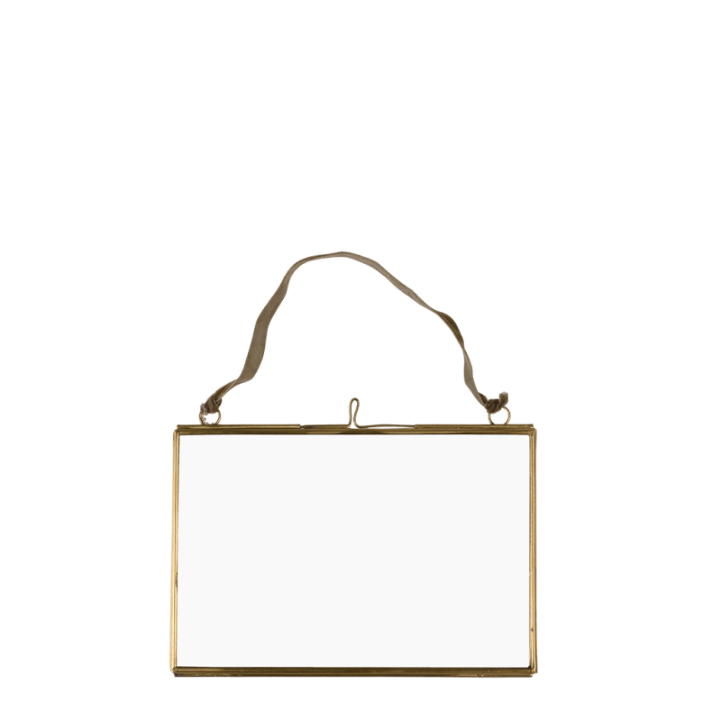 Rex London Landscape Double Sided Glass And Brass Metal Hanging Frame (15 X 10cm)