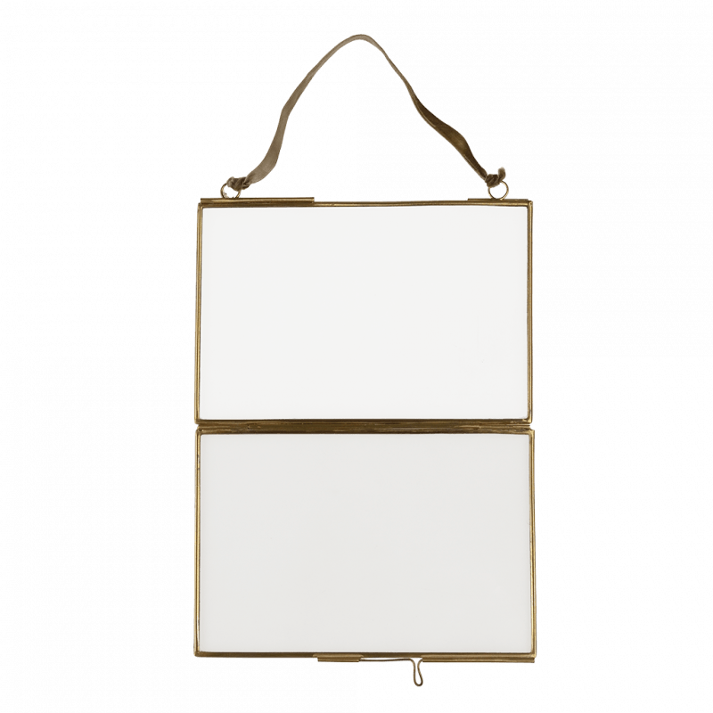 Rex London Landscape Double Sided Glass And Brass Metal Hanging Frame (15 X 10cm)