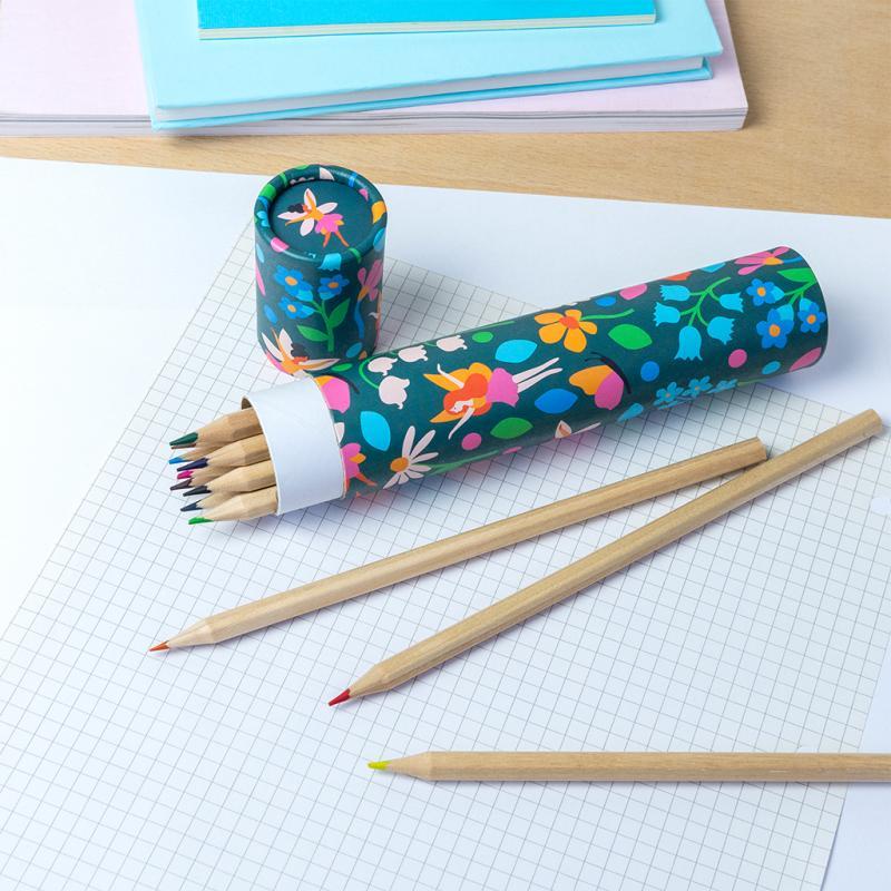 rex london Long tube of colouring pencils - Fairies in the Garden