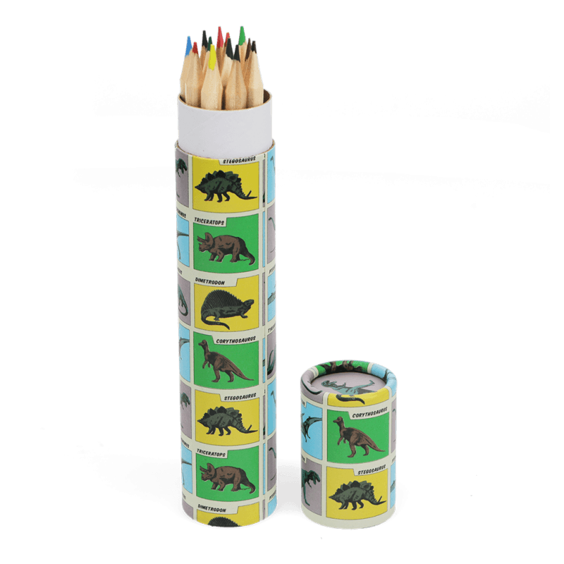 Rex London Long Tube Of Colouring Pencils - Prehistoric Land