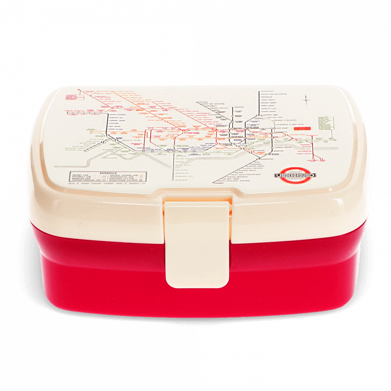 Rex London Lunch Box With Tray - TfL Heritage Tube Map