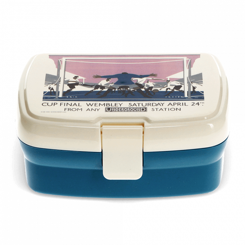 Rex London Lunch Box With Tray - TfL Vintage Poster "Cup Final"