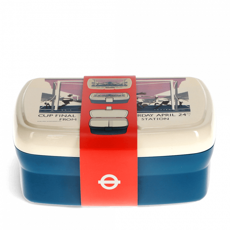 Rex London Lunch Box With Tray - TfL Vintage Poster "Cup Final"