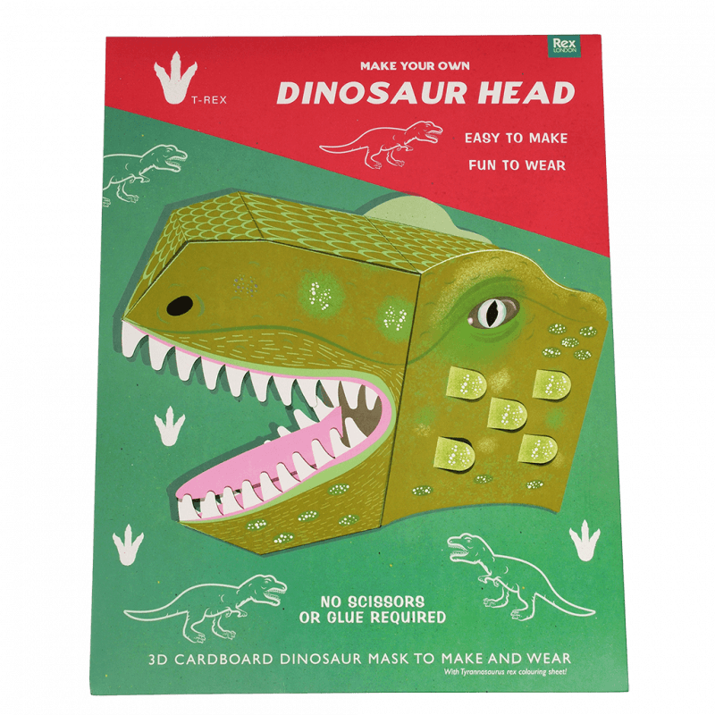 Rex London Make Your Own Dinosaur Head - 3D T-Rex Mask
