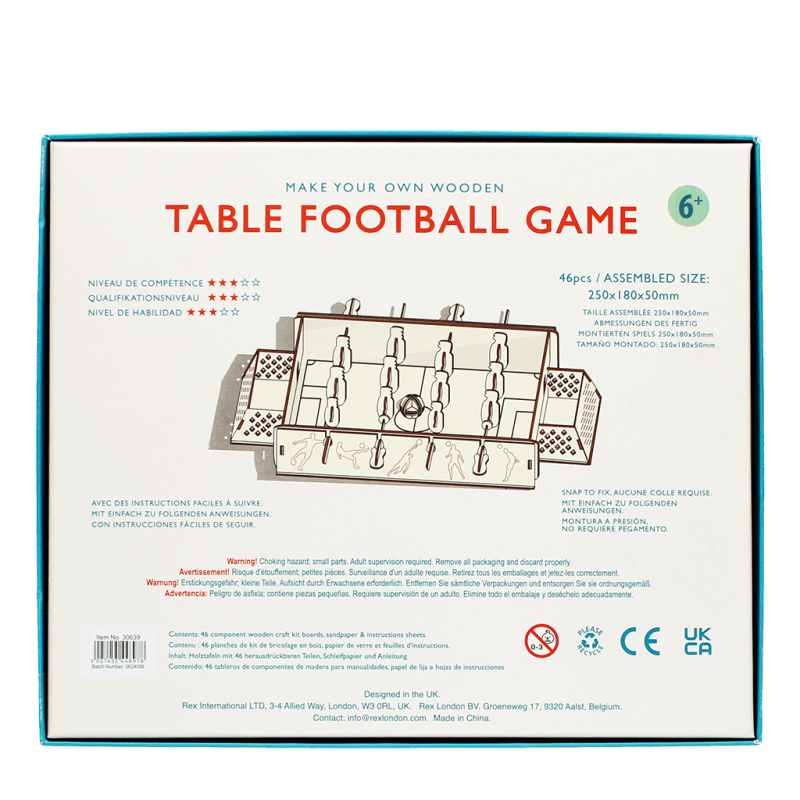 Rex London Make Your Own Wooden Table Game - Football