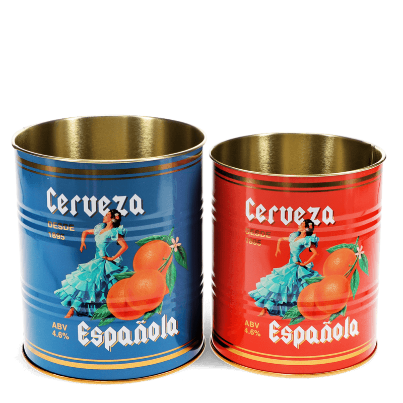 Rex London Medium Storage Tins (set Of 2) - Cerveza Española