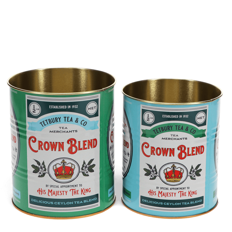 Rex London Medium Storage Tins (set Of 2) - Crown Blend