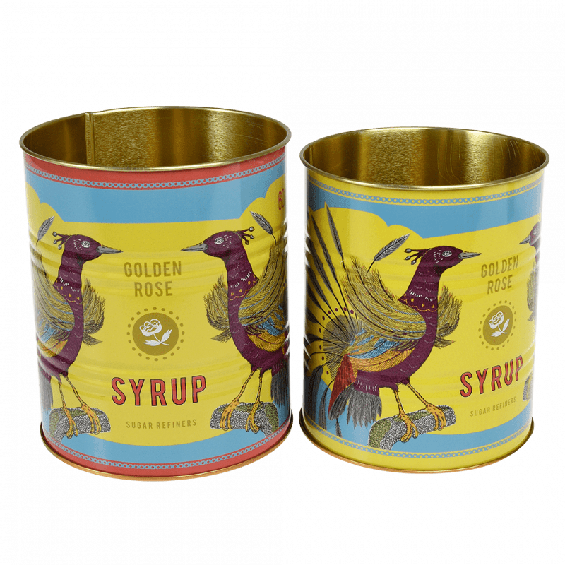 Rex London Medium Storage Tins (set Of 2) - GOLDEN ROSE SYRUP