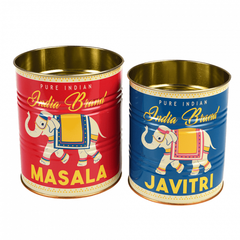 Rex London Medium Storage Tins (set Of 2) - MASALA & JAVITRI