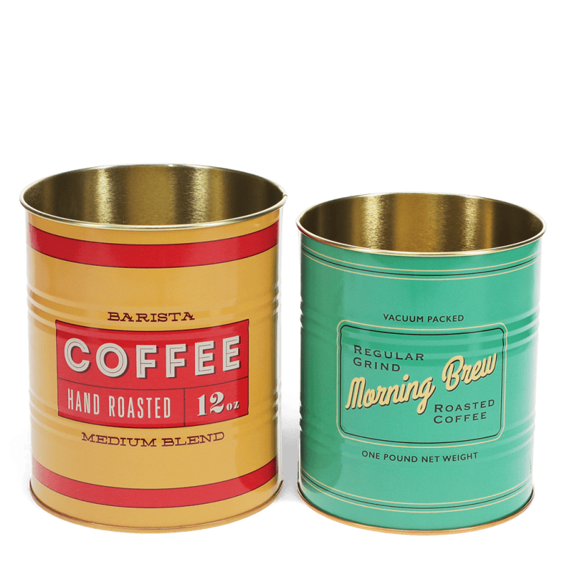 Rex London Medium Storage Tins (set Of 2) - Vintage Coffee