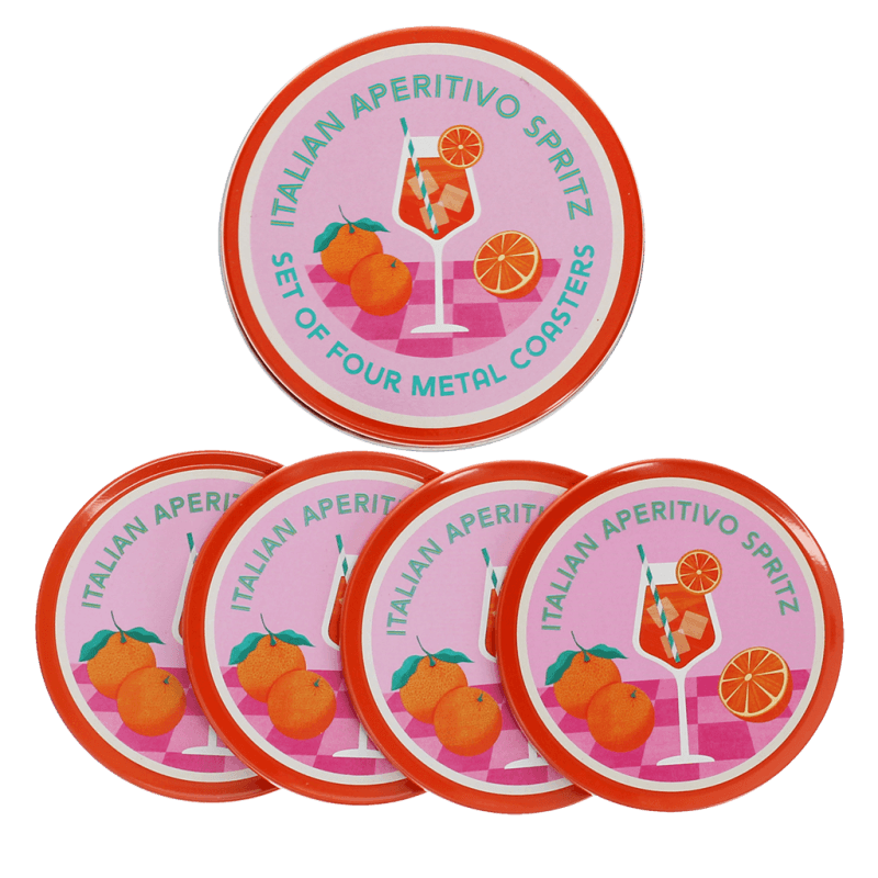 Rex London Metal Coasters (set Of 4) - Aperitivo Spritz