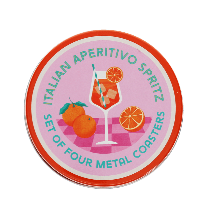 Rex London Metal Coasters (set Of 4) - Aperitivo Spritz