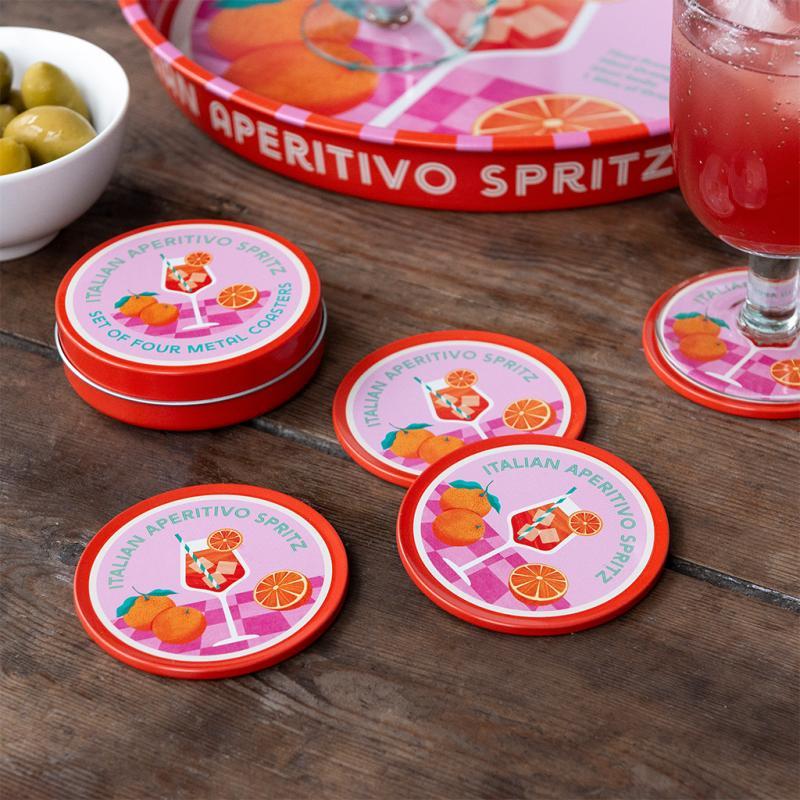 rex london Metal coasters (set of 4) - Aperitivo Spritz