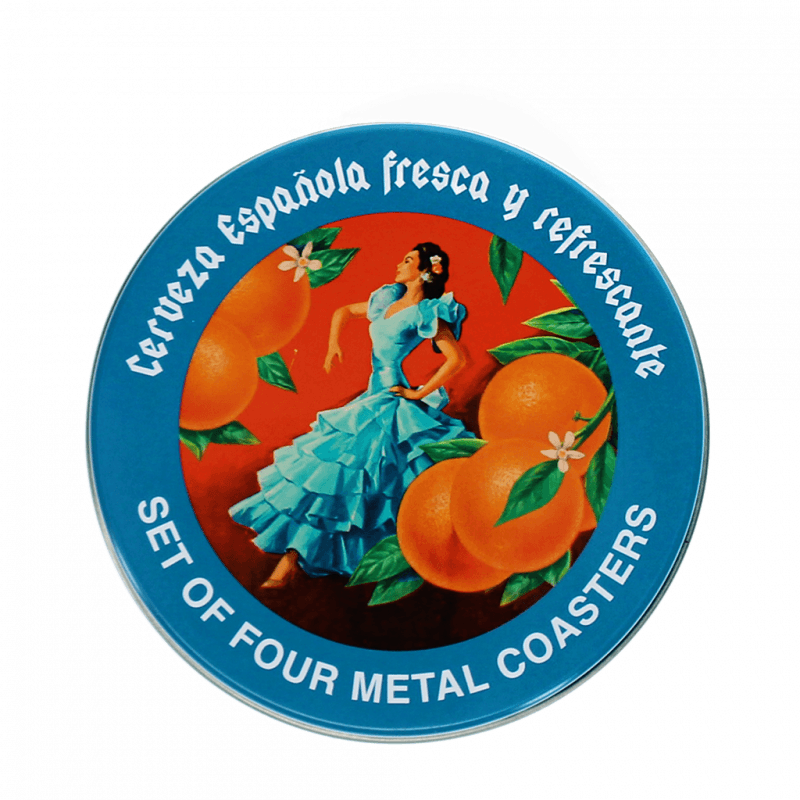 Rex London Metal Coasters (set Of 4) - Cerveza Espanola