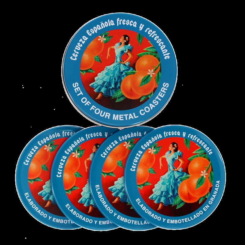 Rex London Metal Coasters (set Of 4) - Cerveza Espanola