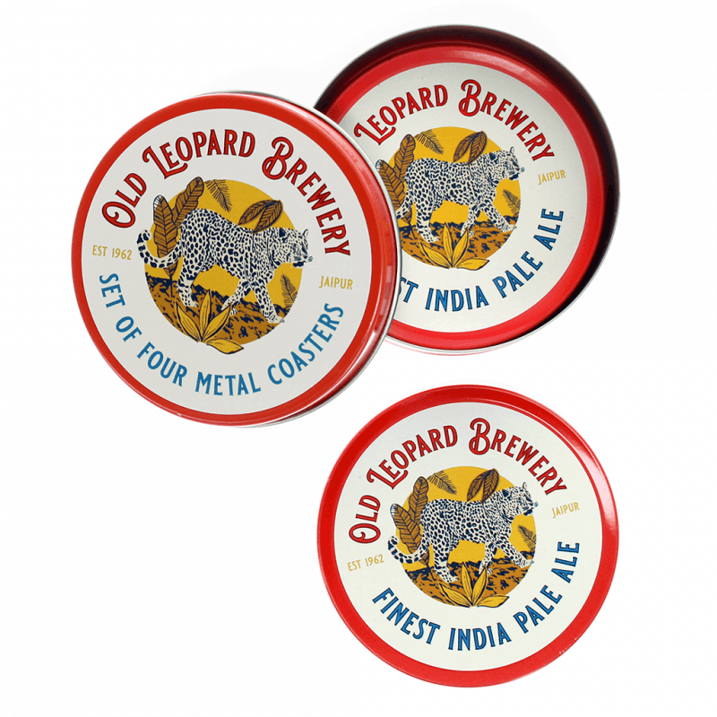 Rex London Metal Coasters (set Of 4) - Old Leopard Brewery