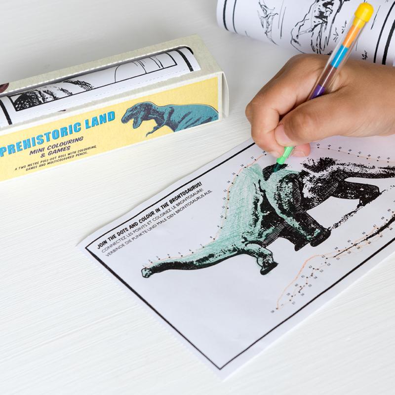 rex london Mini colouring and games - Prehistoric Land