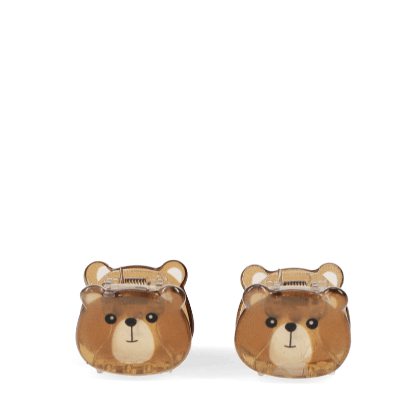 Rex London Mini Hair Claw Clips (set Of 2) - Brown Bears