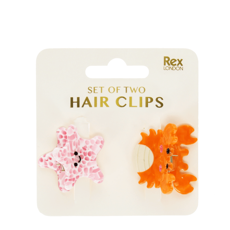 Rex London Mini Hair Claw Clips (set Of 2) - Sea Creatures