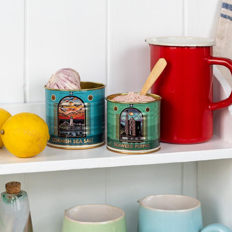 rex london Mini storage tins (set of 2) - Cornish salt and pepper