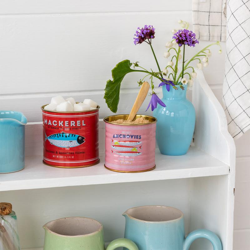 rex london Mini storage tins (set of 2) - Fish MACKEREL & ANCHOVIES
