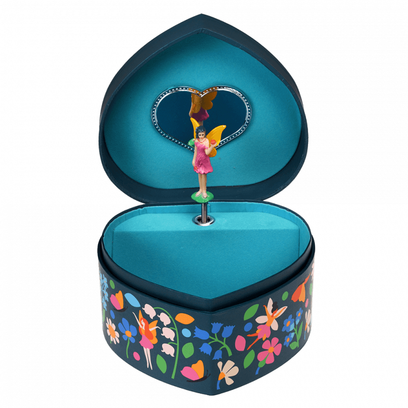 Rex London Musical Jewellery Box Heart-shaped - Fairies In The Garden