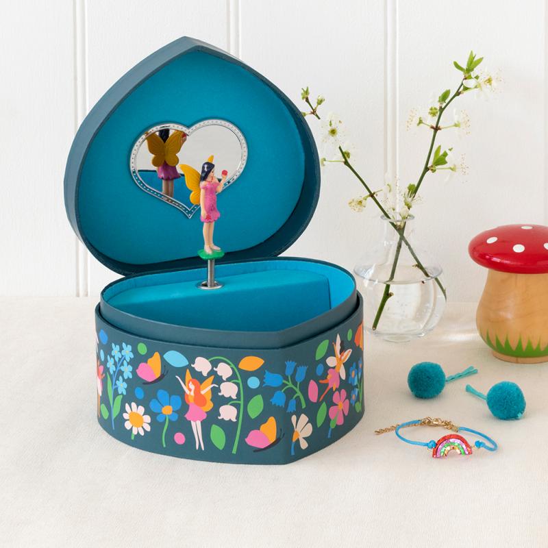 rex london Musical jewellery box heart-shaped - Fairies in the Garden