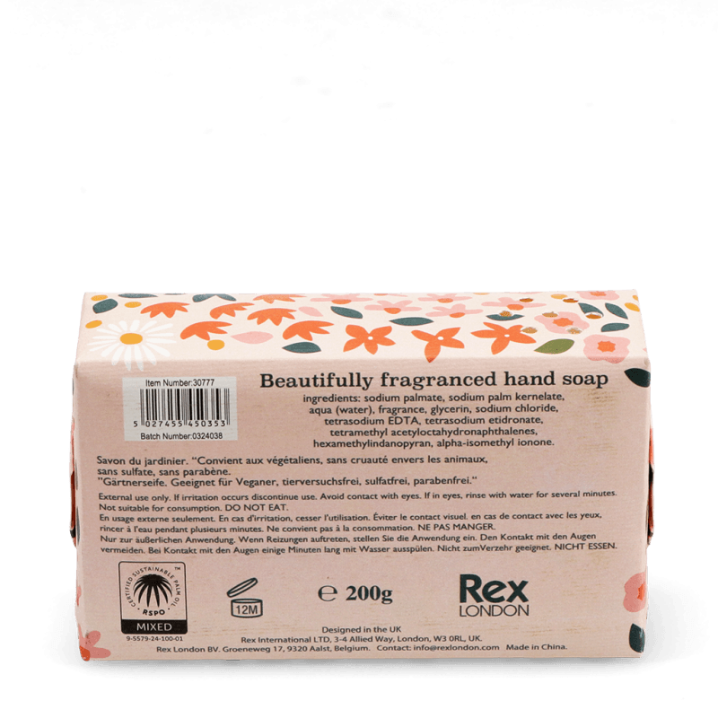 Rex London Nourishing Soap Bar 200g - Sun-kissed Garden