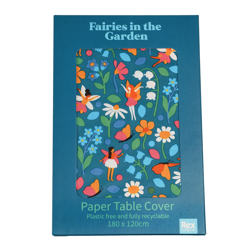 Rex London Paper Tablecloth (180 X 120cm) - Fairies In The Garden