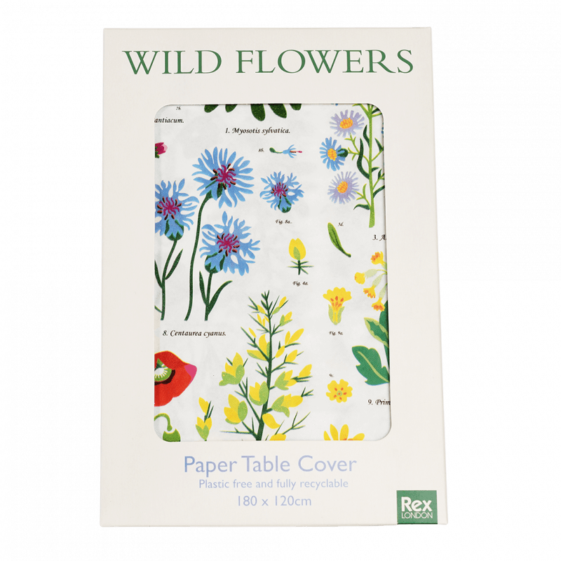 Rex London Paper Tablecloth (180 X 120cm)- Wild Flowers