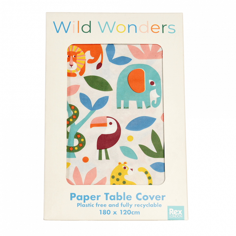 Rex London Paper Tablecloth (180 X 120cm) - Wild Wonders