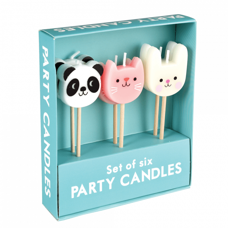 Rex London Party Cake Candles (set Of 6) - Miko And Friends