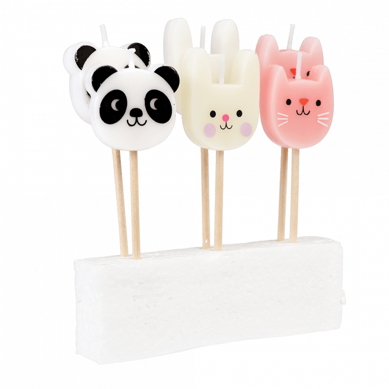 Rex London Party Cake Candles (set Of 6) - Miko And Friends