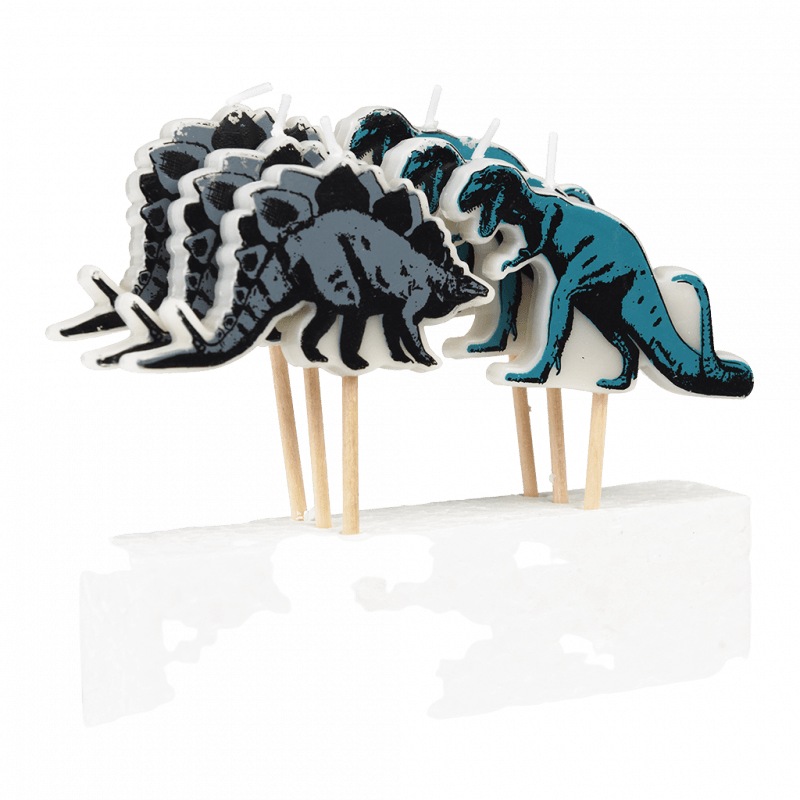 Rex London Party Cake Candles (set Of 6) - Prehistoric Land