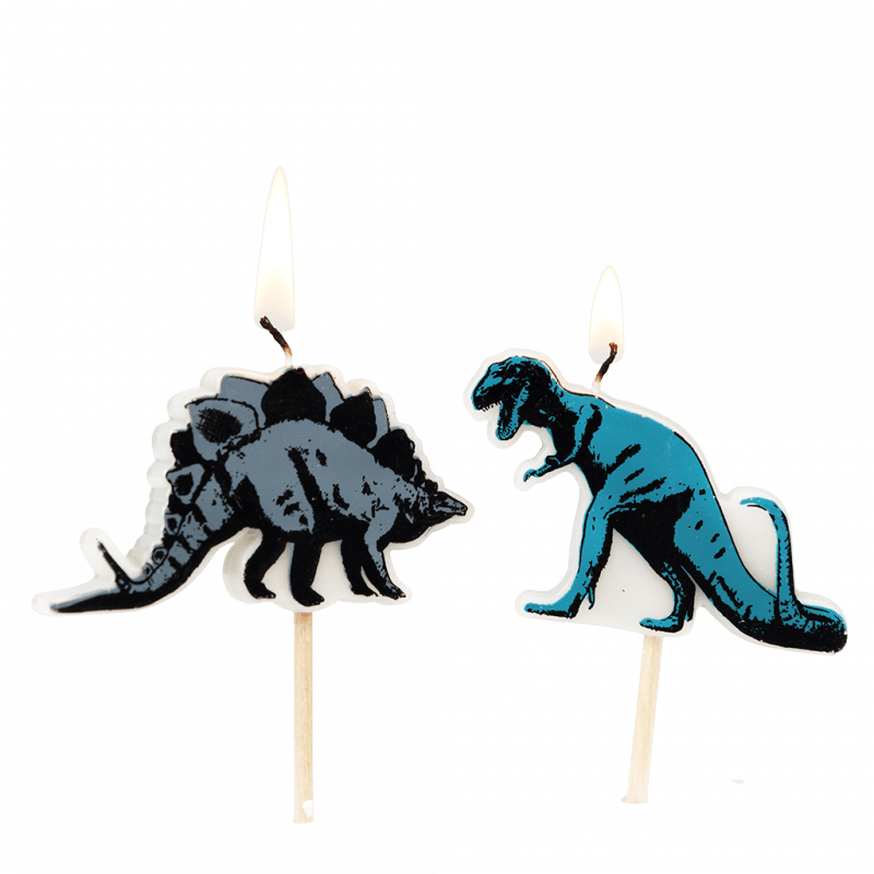 Rex London Party Cake Candles (set Of 6) - Prehistoric Land