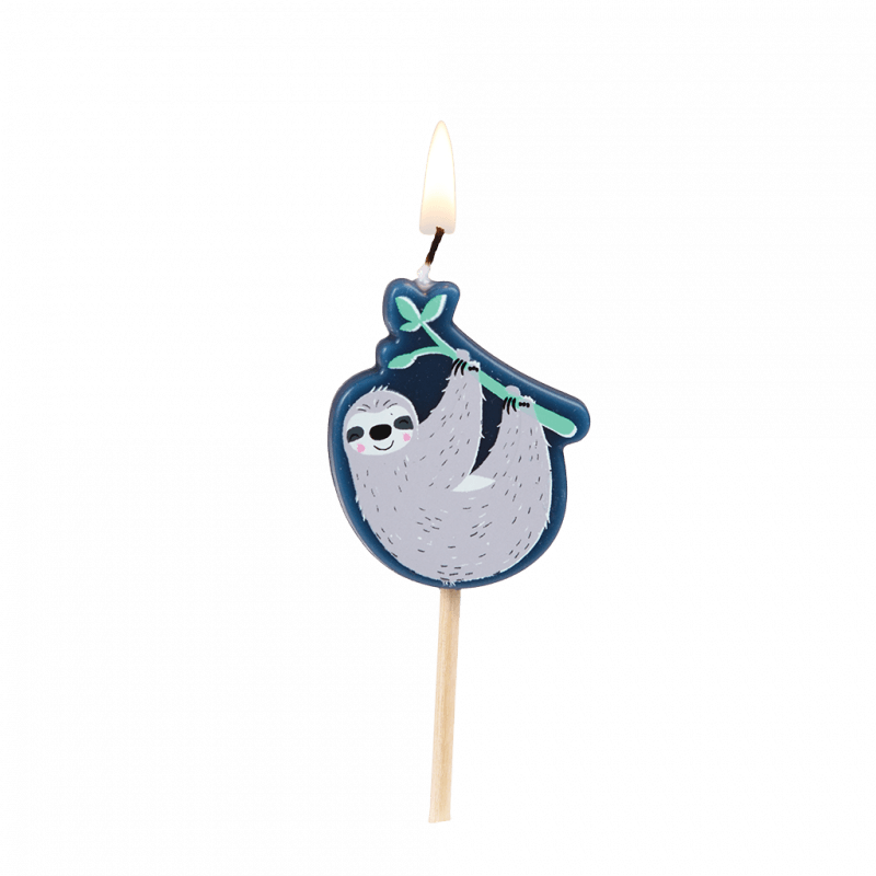 Rex London Party Cake Candles (set Of 6) - Sydney The Sloth