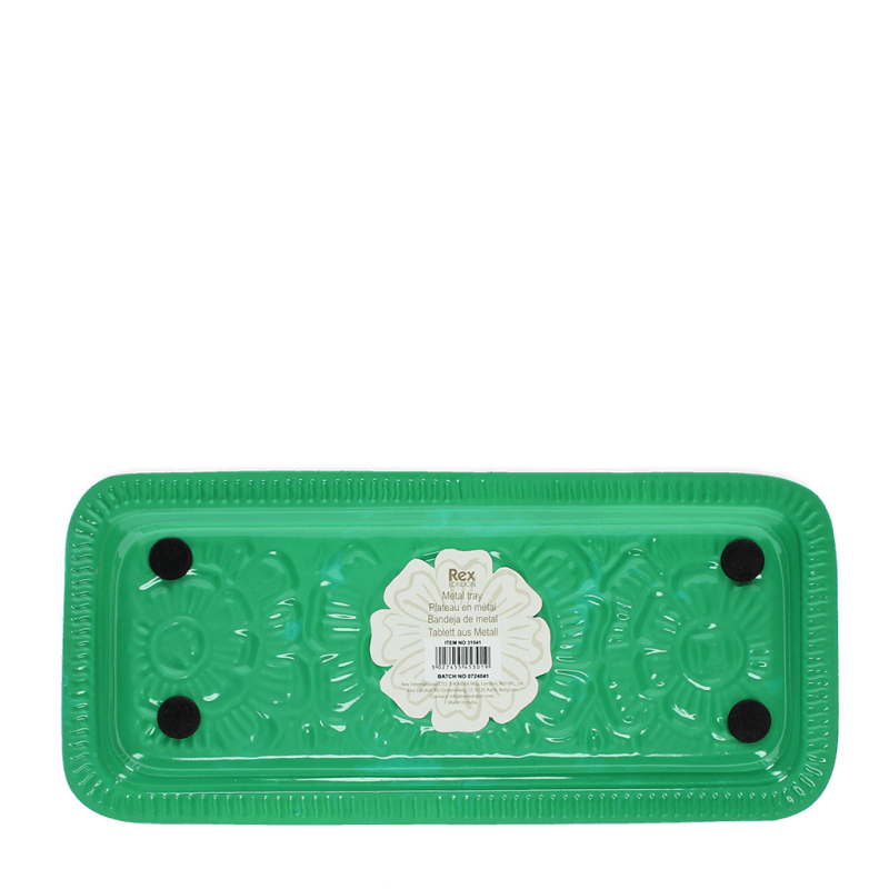Rex London Rectangular Enamel Trinket Tray - Dark Green