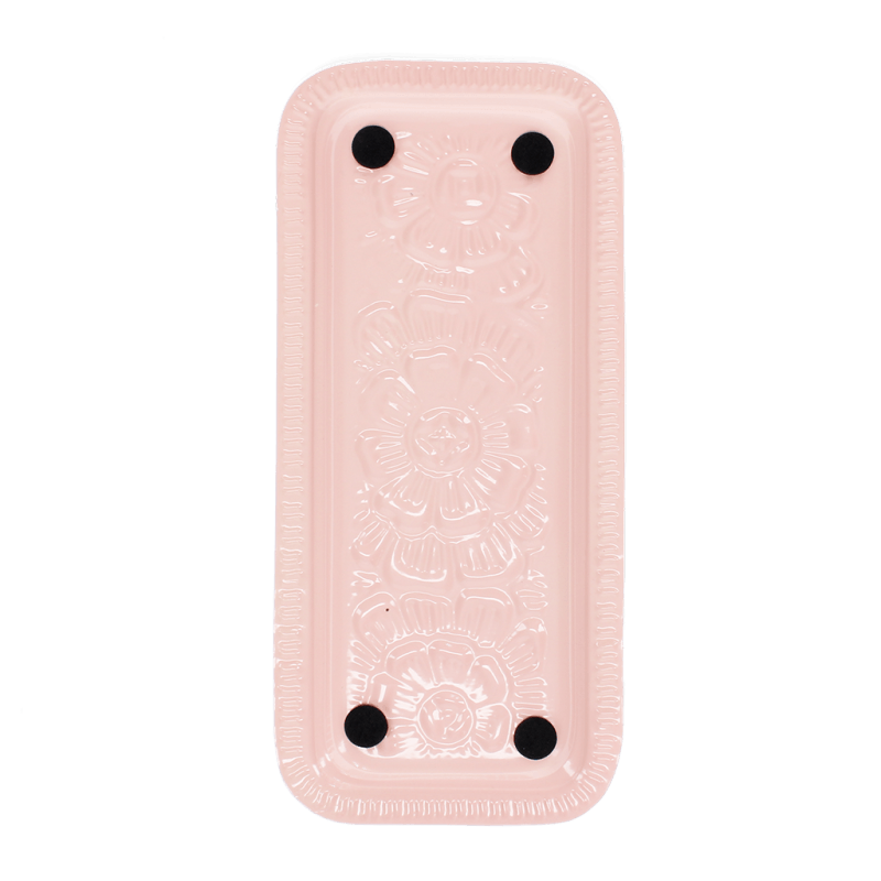 Rex London Rectangular Enamel Trinket Tray - Soft Pink