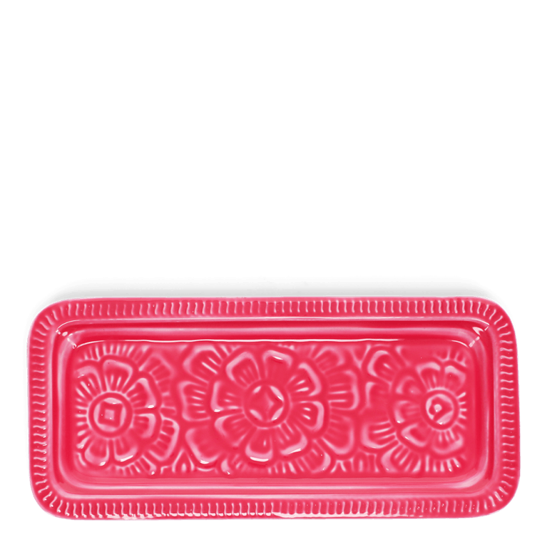 Rex London Rectangular Enamel Trinket Tray - Vibrant Pink
