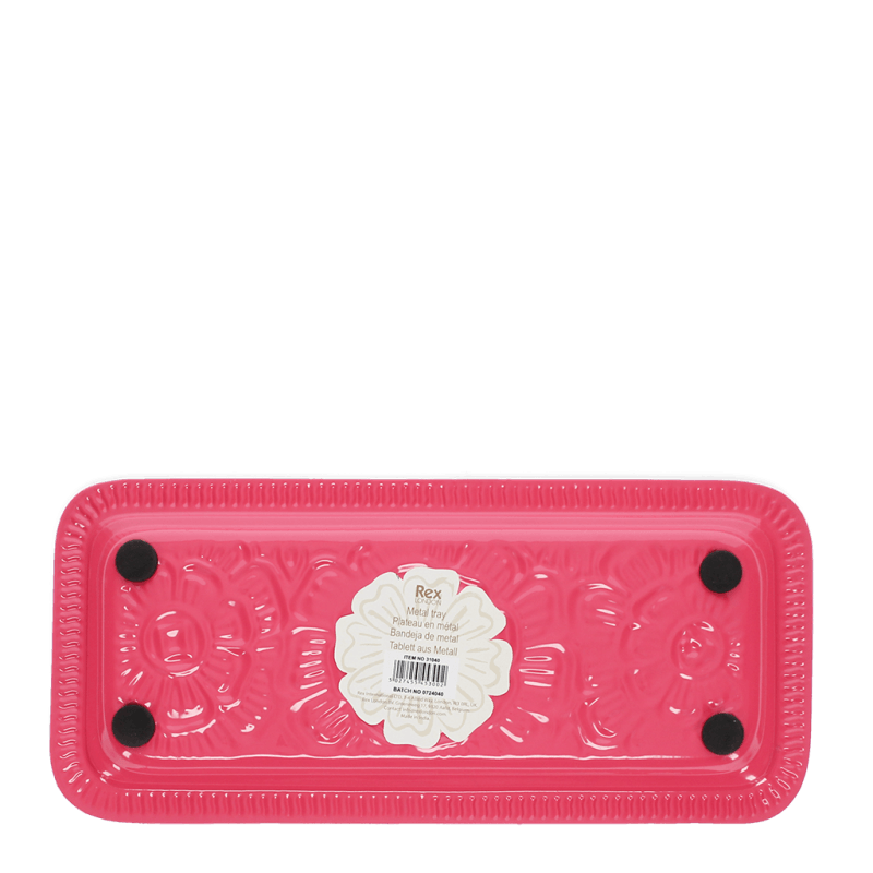 Rex London Rectangular Enamel Trinket Tray - Vibrant Pink