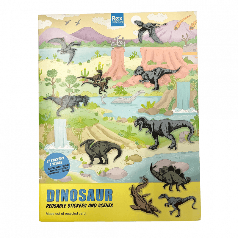 Rex London Reusable Stickers And Scenes - Prehistoric Land Dinosaur