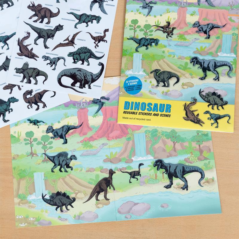 rex london Reusable stickers and scenes - Prehistoric Land dinosaur