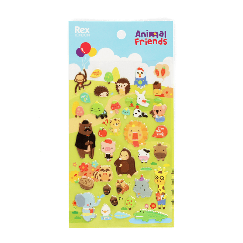 Rex London 3D Puffy Stickers - Animal Friends