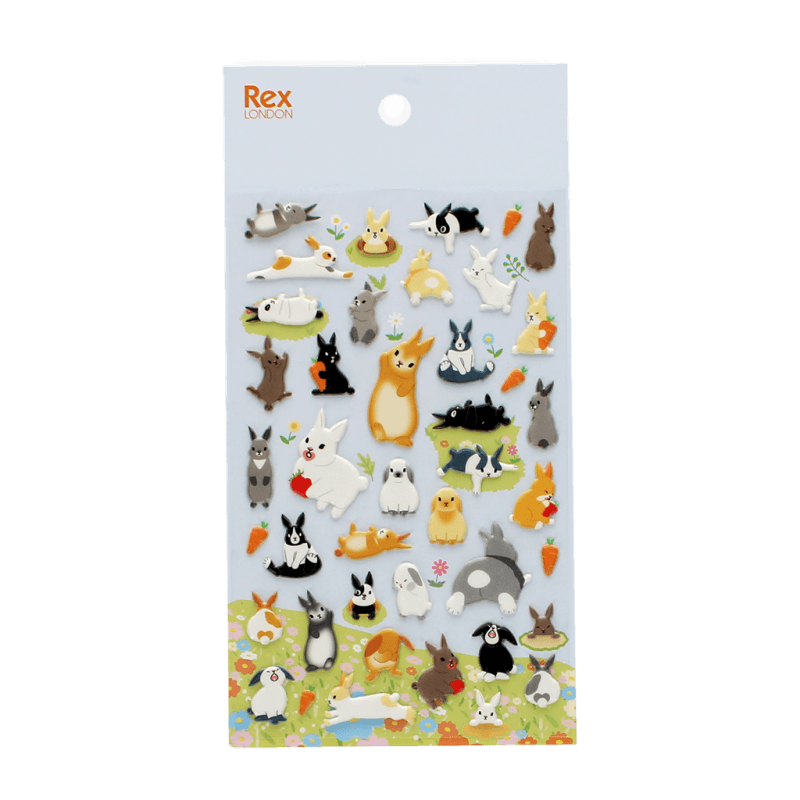Rex London 3D Puffy Stickers - Kawaii Bunny