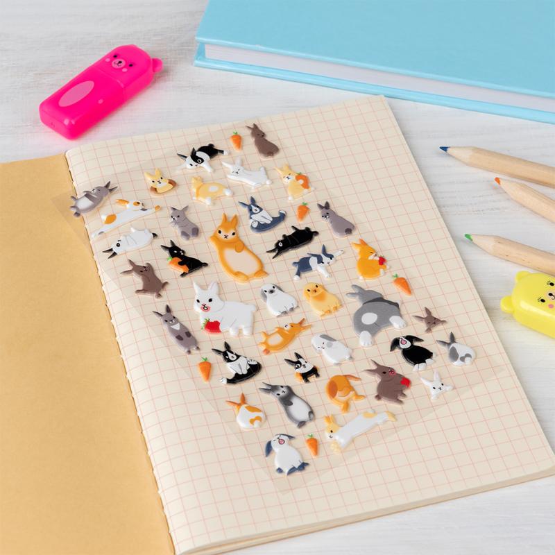 rex london 3D puffy stickers - Kawaii Bunny