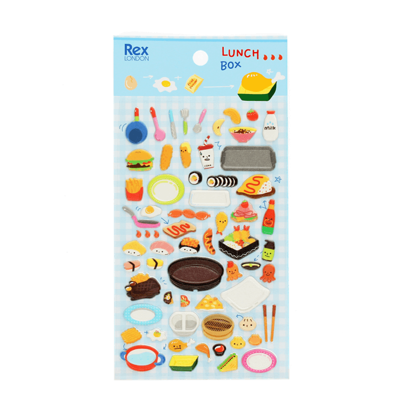 Rex London 3D Puffy Stickers - Lunch Box