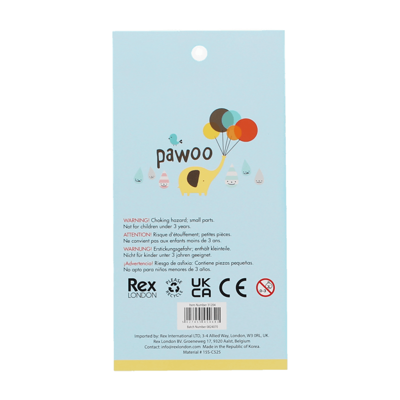 Rex London 3D Stickers - Elephant Rain Party