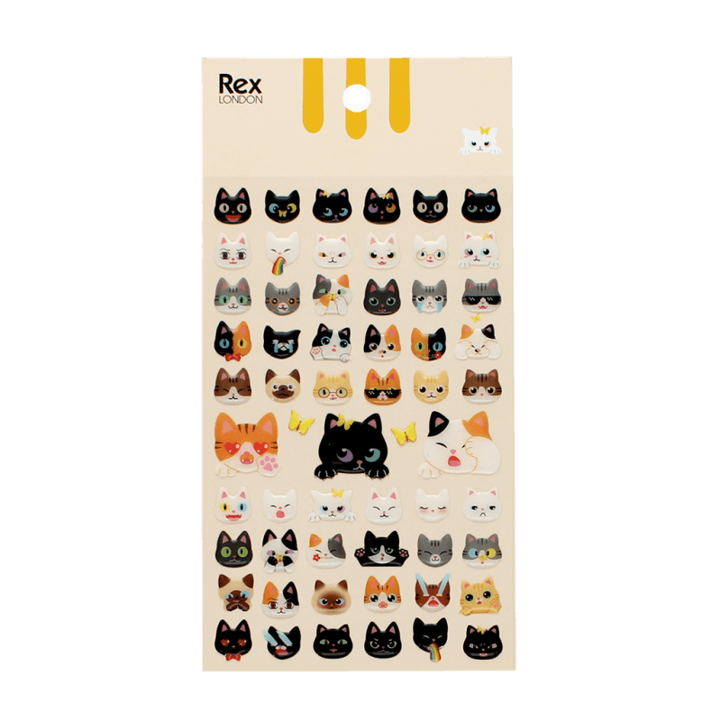 Rex London 3D Stickers - Quirky Cats