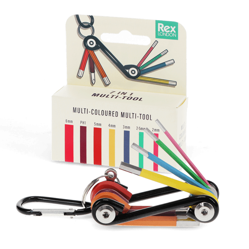 rex london 7 in 1 hex key multi-tool - Multi-colour